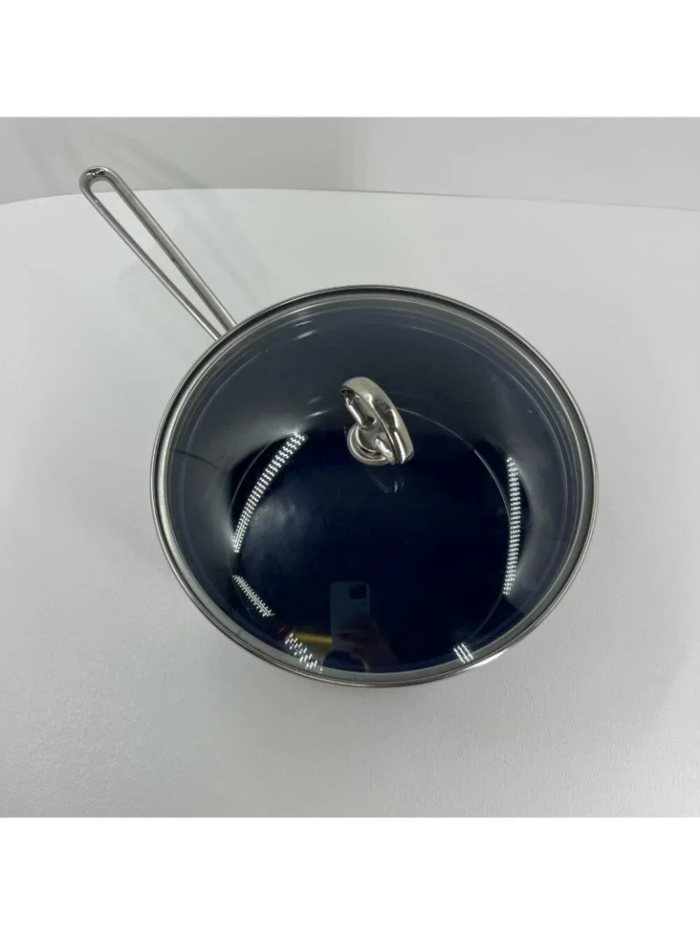 Chantal Enamel on Steel Saucepan Glass Lid Induction Cookware 8.5